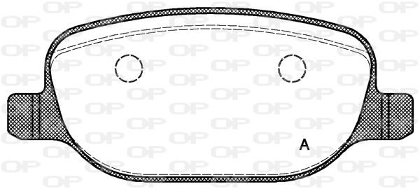 OPEN PARTS Piduriklotsi komplekt,ketaspidur BPA0878.00